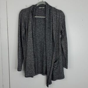 Athleta Pose Wrap Cardigan Heather Dark Gray Oversized Shawl Collar Womens XS